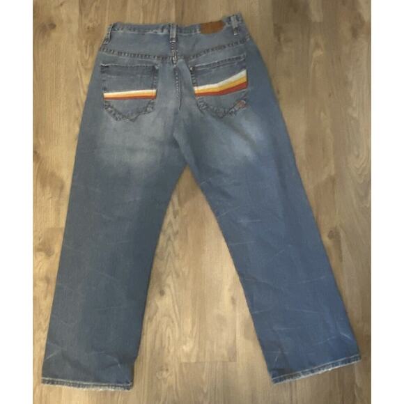 Vintage Y2K Rocawear Baggy Skater Hiphop Denim Jeans Embroidered Blue Size 36 - Picture 6 of 9